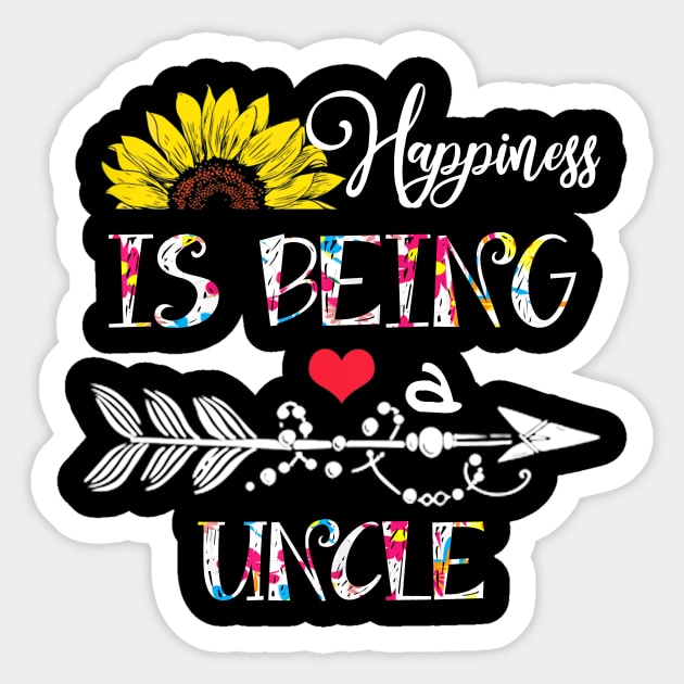 Happiness is being a uncle mothers day gift Sticker by DoorTees